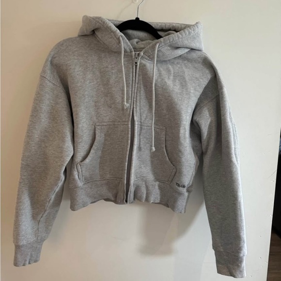 TNA Light Gray Sweatfleece Hoodie - Picture 1 of 2